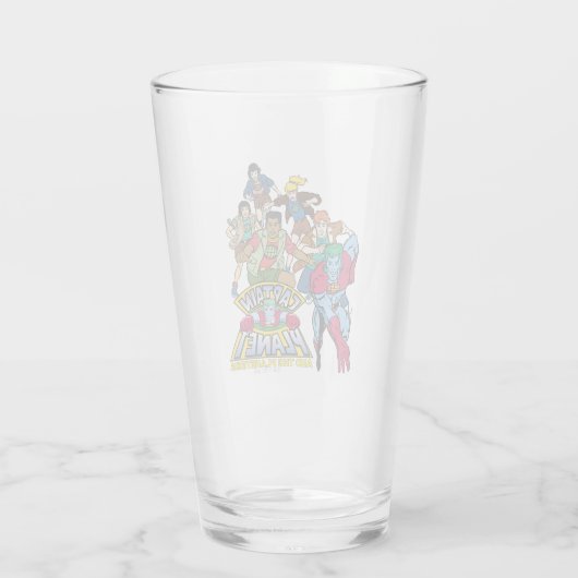 Captain Planet & the Planeteers Group Logo Graphic Glas (Achterkant)