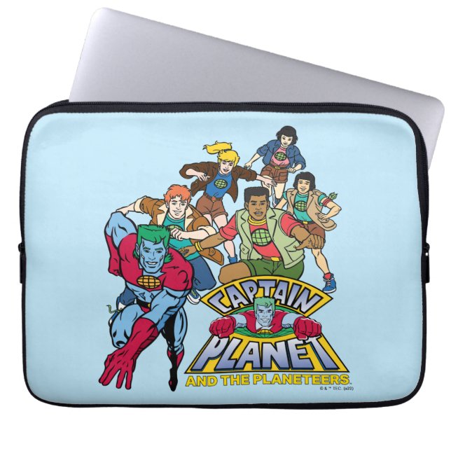 Captain Planet & the Planeteers Group Logo Graphic Laptop Sleeve (Voorkant)