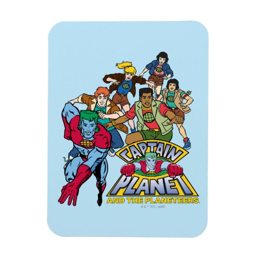 Captain Planet & the Planeteers Group Logo Graphic Magneet (Verticaal)