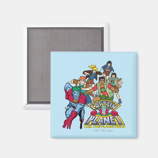 Captain Planet & the Planeteers Group Logo Graphic Magneet (Voorkant / Achterkant)