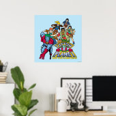 Captain Planet & the Planeteers Group Logo Graphic Poster (Thuiskantoor)