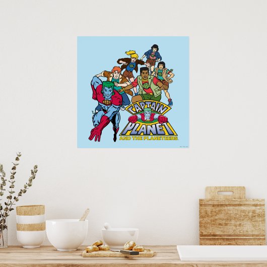 Captain Planet & the Planeteers Group Logo Graphic Poster (Keuken)