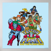 Captain Planet & the Planeteers Group Logo Graphic Poster (Voorkant)