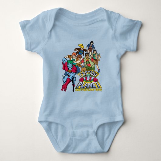 Captain Planet & the Planeteers Group Logo Graphic Romper (Voorkant)