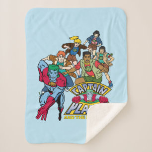 Captain Planet & the Planeteers Group Logo Graphic Sherpa Deken
