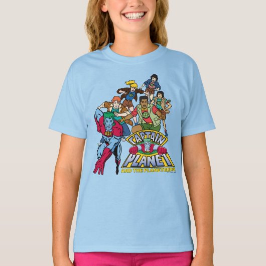 Captain Planet & the Planeteers Group Logo Graphic T-shirt (Voorkant)