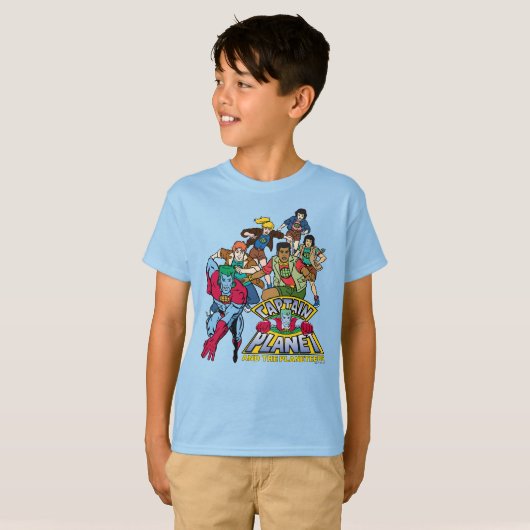 Captain Planet & the Planeteers Group Logo Graphic T-shirt (Voorkant volledig)
