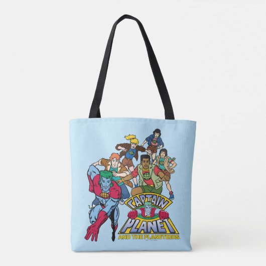 Captain Planet & the Planeteers Group Logo Graphic Tote Bag (Achterkant)