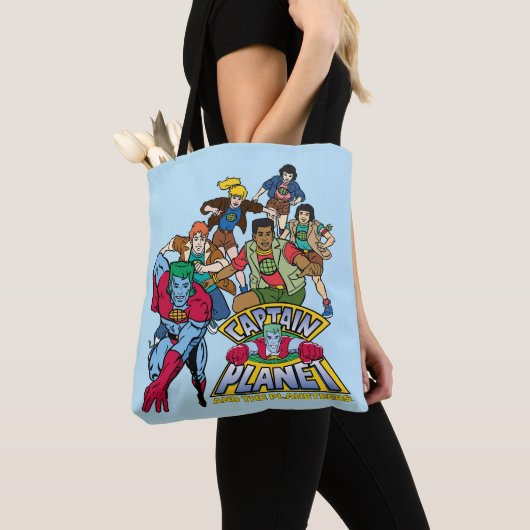 Captain Planet & the Planeteers Group Logo Graphic Tote Bag (Dichtbij)