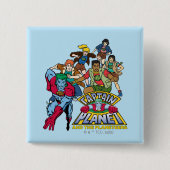 Captain Planet & the Planeteers Group Logo Graphic Vierkante Button 5,1 Cm (Voorkant)