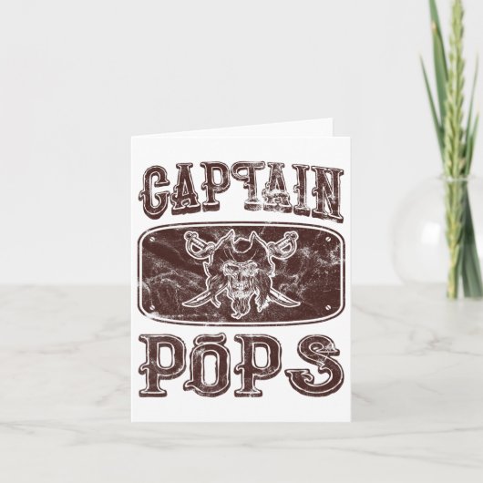 Captain Poppen Personalised Pirate Pontoon B Kaart (Voorkant)