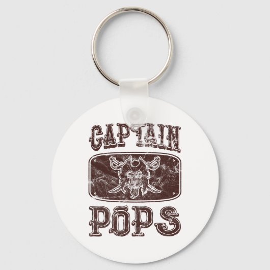 Captain Poppen Personalised Pirate Pontoon B Sleutelhanger (Voorkant)