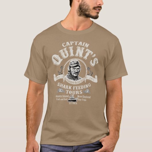 Captain Quints Shark Feedingours Universal UCS LLC T-shirt (Voorkant)