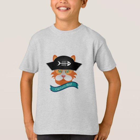 Captain Red - Kinderen Basic T-Shirt (Voorkant)