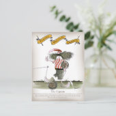 Captain Red White Stripes Briefkaart (Staand voorkant)