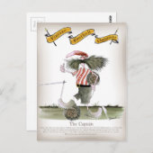 Captain Red White Stripes Briefkaart (Voorkant / Achterkant)