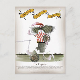 Captain Red White Stripes Briefkaart