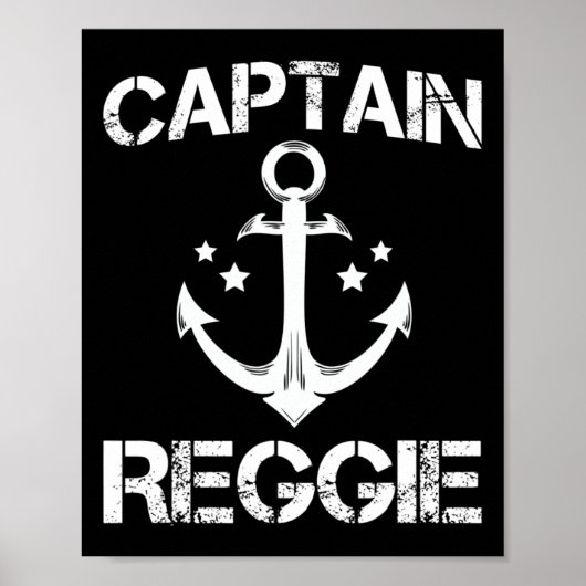 Captain Reggie Funny Verjaardag Gepersonaliseerde  Poster (Voorkant)