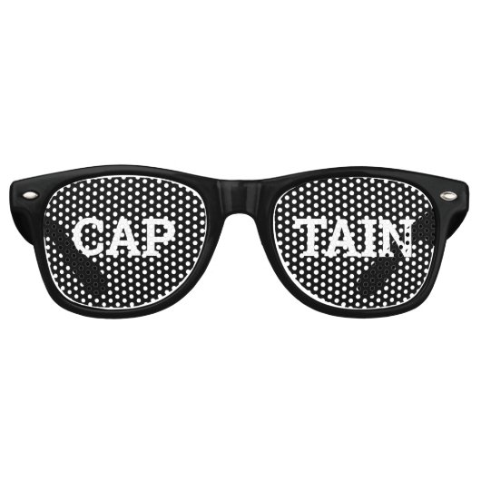 CAPTAIN retro Shades / Fun Party Sunbribril Zonnebril (Voorkant)