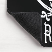 Captain Ron Gepersonaliseerde Piratenschedel Varen Muismat (Hoek)