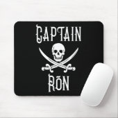 Captain Ron Gepersonaliseerde Piratenschedel Varen Muismat (Met muis)