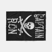 Captain Ron Vintage Personalized Pirate Boating  Fleece Deken (Voorkant (Horizontaal))