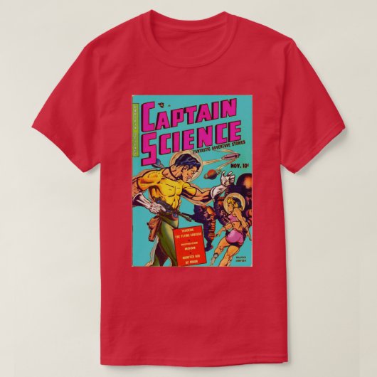 Captain Science stripboekomslag Braziliaanse patri T-shirt (Design voorkant)
