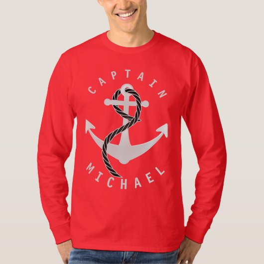 Captain Shirt Anchor gepersonaliseerd (Voorkant)
