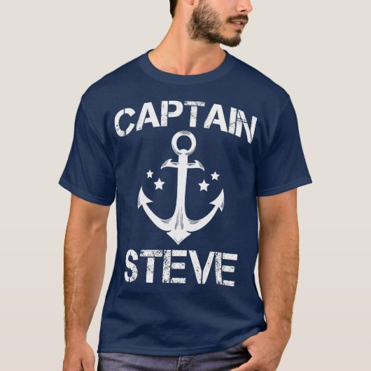 CAPTAIN STEVE Funny Birthday Persoonlijke naam T-shirt (Voorkant)