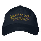 Captain Stripes gepersonaliseerde Jouw naam boot l Pet (Voorkant)