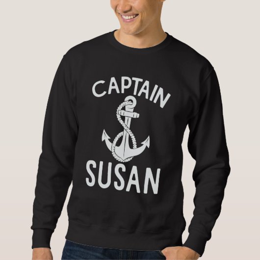 Captain Susan Anchor Boat Boating Ship Yacht Trui (Voorkant)