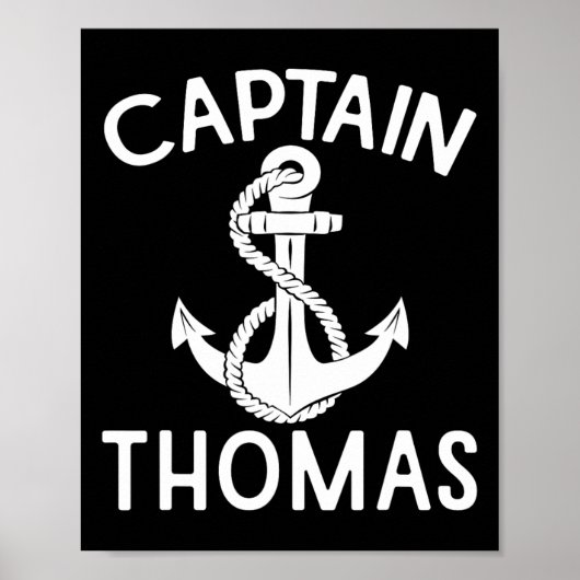 Captain Thomas Anchor Yacht Boating Ship Boat Poster (Voorkant)