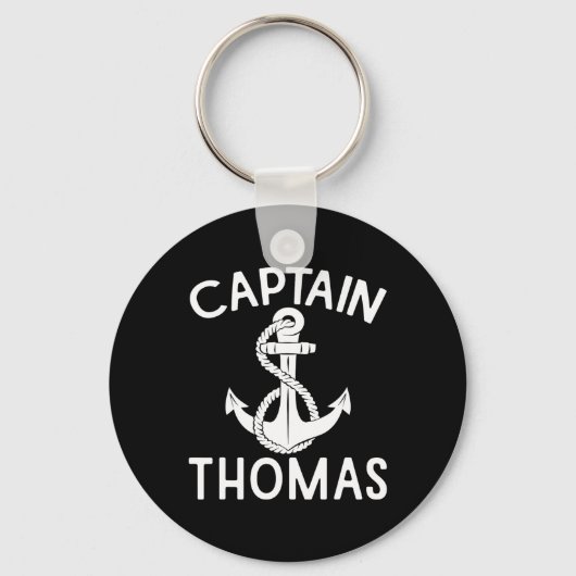 Captain Thomas Anchor Yacht Boating Ship Boat  Sleutelhanger (Voorkant)