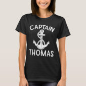 Captain Thomas Anchor Yacht Boating Ship Boat  T-shirt (Voorkant)
