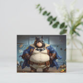 Captain Turkey Man Briefkaart (Staand voorkant)