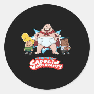 Captain Underpants de eerste epische film Captain  Ronde Sticker
