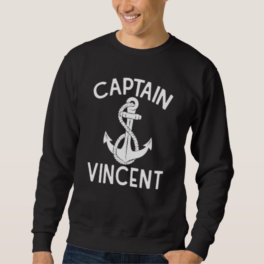 Captain Vincent Yacht Ship Anchor Boating Boat Trui (Voorkant)