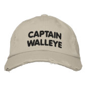 Captain Walleye - Walleye Gevist Geborduurde Pet (Voorkant)