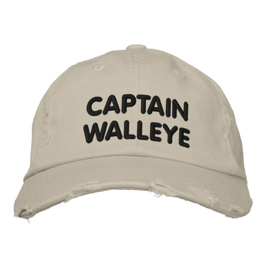 Captain Walleye - Walleye Gevist Geborduurde Pet (Voorkant)