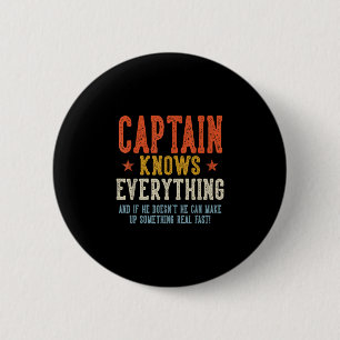 Captain weet alles vaderdag retro ronde button 5,7 cm