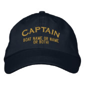 Captain Your Boat Name Jouw naam of beide! Pet (Voorkant)