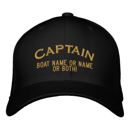 Captain Your Boat Name Jouw naam of beide! Pet (Voorkant)