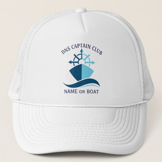 Captain Your Boat Name  Trucker Pet (Voorkant)