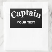 CAPTAINE -  RECHTHOEKIGE STICKER (Tas)