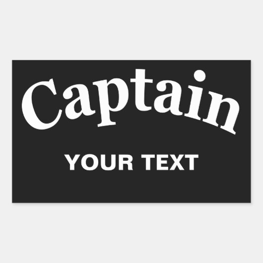 CAPTAINE -  RECHTHOEKIGE STICKER (Voorkant)