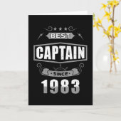 Captain's Birthday Best Captain Since 1983 Kaart (Gele Bloem)