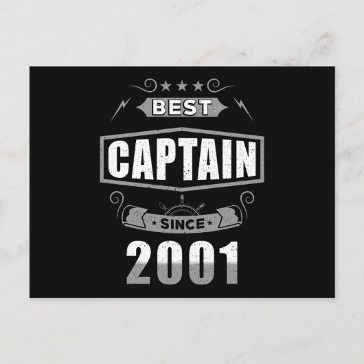 Captain's Birthday Best Captain Since 2001 Briefkaart (Voorkant)