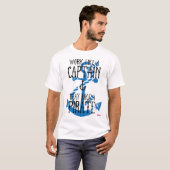 Captain's Code - Hard werken, Wild T-shirt spelen (Voorkant volledig)