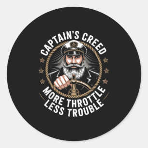 Captains Creed Meer Gaspedaal Minder Problemen Mot Ronde Sticker
