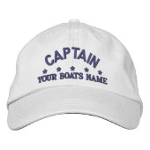 Captains zeilen geborduurde pet (Voorkant)